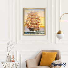 Cargar imagen en el visor de la galería, Punto De Cruz Diamante - Punto De Cruz Diamante - Galeón Fuera - Figuredart - Punto De Cruz Diamante Barcos