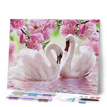 Cargar imagen en el visor de la galería, Punto De Cruz Diamante - Punto De Cruz Diamante - Cisnes En La Primavera - Figuredart - Cisnes Mascotas Punto De Cruz Diamante Animales