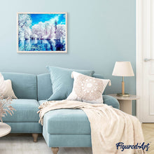 Cargar imagen en el visor de la galería, Punto De Cruz Diamante - Punto De Cruz Diamante - Lago En Invierno - Figuredart - Invierno Paisajes Punto De Cruz Diamante Paisajes
