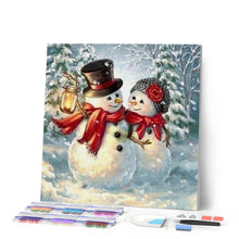 Cargar imagen en el visor de la galería, Punto De Cruz Diamante - Punto De Cruz Diamante - Muñecos De Nieve - Figuredart - Invierno Paisajes Punto De Cruz Diamante Paisajes