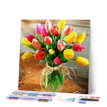 Cargar imagen en el visor de la galería, Punto De Cruz Diamante - Punto De Cruz Diamante - Ramo De Tulipanes - Figuredart - Flores Punto De Cruz Diamante Flores