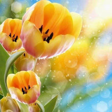 Cargar imagen en el visor de la galería, Punto De Cruz Diamante - Punto De Cruz Diamante - Tulipanes Amarillos - Figuredart - Flores Punto De Cruz Diamante Flores