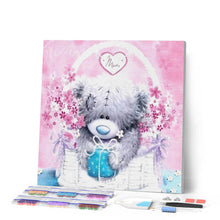 Cargar imagen en el visor de la galería, Punto De Cruz Diamante - Punto De Cruz Diamante - Teddy En Su Carrito - Figuredart - Punto De Cruz Diamante Romanticismo Romántico