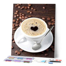 Cargar imagen en el visor de la galería, Punto De Cruz Diamante - Punto De Cruz Diamante - Del Corazón Del Café - Figuredart - Cocina Punto De Cruz Diamante Cocina