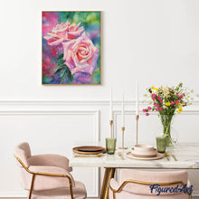 Cargar imagen en el visor de la galería, Punto De Cruz Diamante - Punto De Cruz Diamante - Rosas En Flor - Figuredart - Flores Punto De Cruz Diamante Flores
