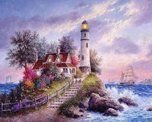 Cargar imagen en el visor de la galería, Punto De Cruz Diamante - Punto De Cruz Diamante - Faro En La Península - Figuredart - Paisajes Punto De Cruz Diamante Paisajes