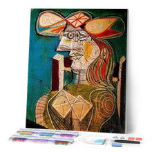 Cargar imagen en el visor de la galería, Punto De Cruz Diamante - Punto De Cruz Diamante - Retrato Abstracto - Figuredart - Obras De Arte Punto De Cruz Diamante Reproducción De