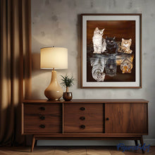 Cargar imagen en el visor de la galería, Punto De Cruz Diamante - Punto De Cruz Diamante - Gatitos Reflexiones - Figuredart - Gatos Mascotas Punto De Cruz Diamante Animales