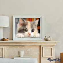 Cargar imagen en el visor de la galería, Punto De Cruz Diamante - Punto De Cruz Diamante - Pequeño Gato Curioso - Figuredart - Gatos Mascotas Punto De Cruz Diamante Animales