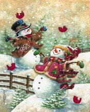 Cargar imagen en el visor de la galería, Diamond Painting - Muñecos de nieve alegres