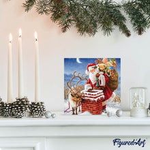 Cargar imagen en el visor de la galería, Punto De Cruz Diamante - Punto De Cruz Diamante - Santa Claus Cerca De La Chimenea - Figuredart - Navidad Punto De Cruz Diamante Religión