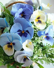 Cargar imagen en el visor de la galería, Punto De Cruz Diamante - Punto De Cruz Diamante - Azul Pensamientos - Figuredart - Flores Punto De Cruz Diamante Flores