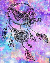 Cargar imagen en el visor de la galería, Diamond Painting - Atrapasueños con mariposa