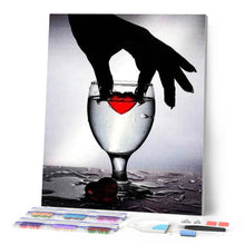 Cargar imagen en el visor de la galería, Punto De Cruz Diamante - Punto De Cruz Diamante - Corazón En Un Vaso - Figuredart - Punto De Cruz Diamante Romanticismo Romántico