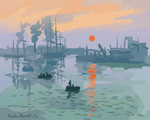 Cargar imagen en el visor de la galería, Diamond Painting - Impresión, sol naciente - Monet