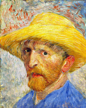 Cargar imagen en el visor de la galería, Diamond Painting - Autorretrato con sombrero de paja - Van Gogh