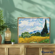 Cargar imagen en el visor de la galería, Diamond Painting - Campo de trigo con cipreses - Van Gogh