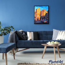 Cargar imagen en el visor de la galería, Punto de Cruz Diamante - Diamond Painting - Calle de Edimburgo 40x50cm con bastidor montado