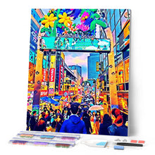 Cargar imagen en el visor de la galería, Punto de Cruz Diamante - Diamond Painting - Tokio Harajuku 40x50cm con bastidor montado
