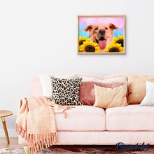 Cargar imagen en el visor de la galería, Punto de Cruz Diamante - Diamond Painting - Perro de arte polígono