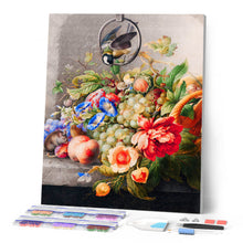 Cargar imagen en el visor de la galería, Diamond Painting - Flores y frutas - Herman Henstenburgh 40x50cm con bastidor montado