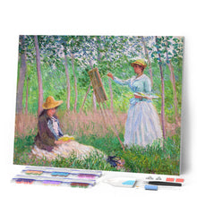 Cargar imagen en el visor de la galería, Diamond Painting - En el bosque de Giverny - Monet 40x50cm con bastidor montado