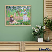 Cargar imagen en el visor de la galería, Diamond Painting - En el bosque de Giverny - Monet 40x50cm con bastidor montado