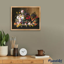 Cargar imagen en el visor de la galería, Diamond Painting - Flores y frutas - Severin Roesen 40x50cm con bastidor montado