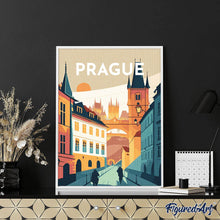 Cargar imagen en el visor de la galería, Diamond Painting - Póster de viaje Praga