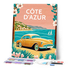 Cargar imagen en el visor de la galería, Diamond Painting - Póster de viaje Costa Azul
