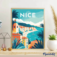 Cargar imagen en el visor de la galería, Diamond Painting - Póster de viaje Niza