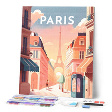 Cargar imagen en el visor de la galería, Diamond Painting - Póster de viaje París I 40x50cm con bastidor montado