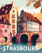 Cargar imagen en el visor de la galería, Diamond Painting - Póster de viaje Estrasburgo