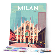 Cargar imagen en el visor de la galería, Diamond Painting - Póster de viaje Milán