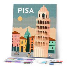 Cargar imagen en el visor de la galería, Diamond Painting - Póster de viaje Pisa