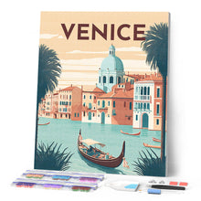 Cargar imagen en el visor de la galería, Diamond Painting - Póster de viaje Venecia 40x50cm con bastidor montado