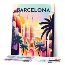 Cargar imagen en el visor de la galería, Diamond Painting - Póster de viaje Barcelona