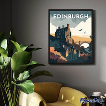 Cargar imagen en el visor de la galería, Diamond Painting - Póster de viaje Edimburgo