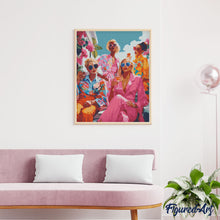 Cargar imagen en el visor de la galería, Diamond Painting - Reunión de Divas 40x50cm con bastidor montado