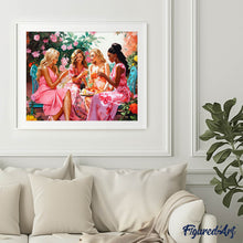 Cargar imagen en el visor de la galería, Diamond Painting - Brindis de las Divas en el Jardín