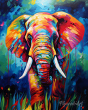 Cargar imagen en el visor de la galería, Diamond Painting - Diamond Painting - Elefante Abstracto Colorido 40x50cm con bastidor montado