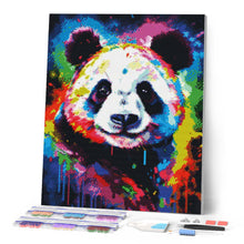 Cargar imagen en el visor de la galería, Diamond Painting - Panda Abstracto Colorido 40x50cm con bastidor montado