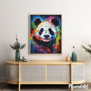 Diamond Painting - Panda Abstracto Colorido