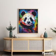 Cargar imagen en el visor de la galería, Diamond Painting - Panda Abstracto Colorido 40x50cm con bastidor montado