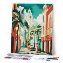 Cargar imagen en el visor de la galería, Diamond Painting - Cuba Art Deco 40x50cm con bastidor montado
