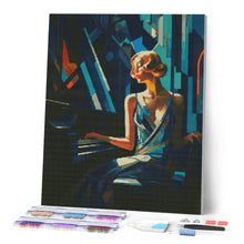 Cargar imagen en el visor de la galería, Diamond Painting - Mujer Art Deco al piano