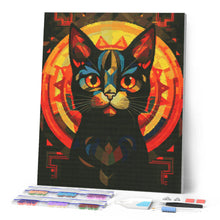 Cargar imagen en el visor de la galería, Diamond Painting - Gato Negro Art Deco