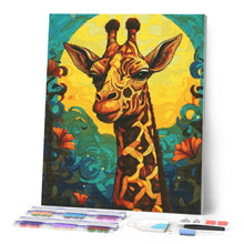 Cargar imagen en el visor de la galería, Diamond Painting - Jirafa Art Deco 40x50cm con bastidor montado