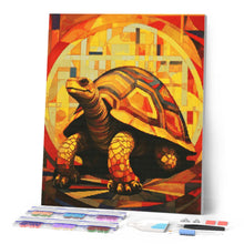 Cargar imagen en el visor de la galería, Diamond Painting - Tortuga Art Deco 40x50cm con bastidor montado