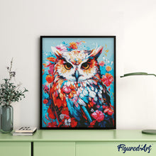 Cargar imagen en el visor de la galería, Diamond Painting - Búho Colorido en Flor